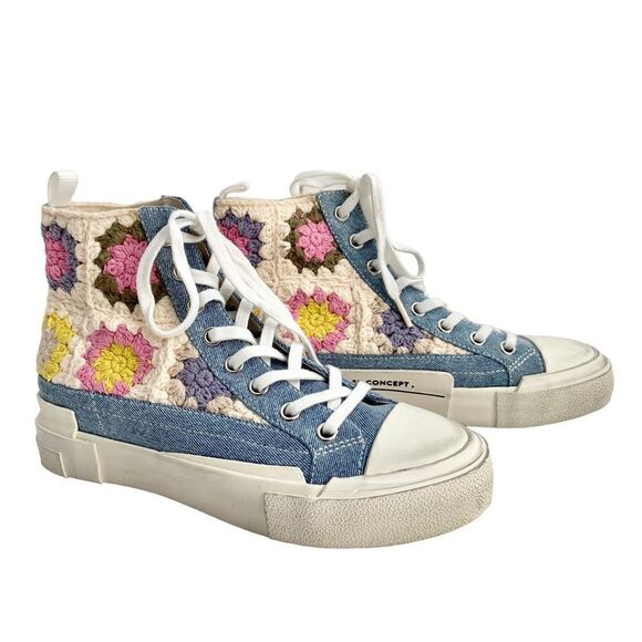 NEW Ash Goa Crochet Mid-Top Floral Sneakers in Size EU 37 / UK 4 / US 7 - Picture 5 of 15